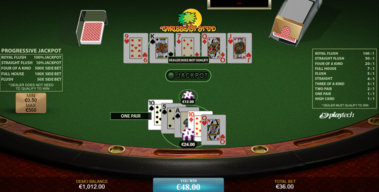Online Caribbean Stud Poker